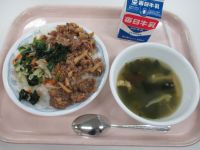 ビビンバ　わかめスープ