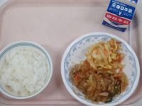 春雨の甘辛炒め　ちくわのかき揚げ