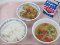 塩ちゃんこ汁　ちくわの磯辺揚げ