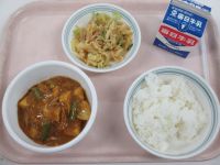 ごはん　豆腐のカレー煮　切干の中華サラダ
