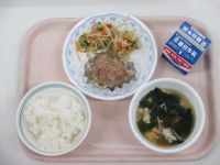 ジャンボしゅうまい　ナムル　わかめスープ