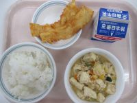 とうふの中華煮　いかの天ぷら