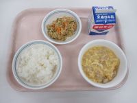 親子煮　ごま酢和え