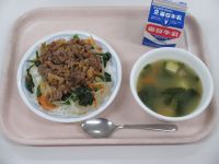 ビビンバ　わかめスープ