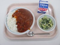 ハヤシライス　ポパイサラダ