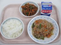 厚揚げのあんかけ　糸こんソテー