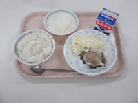 しらすご飯　ジャンボしゅうまい　大根サラダ　カルピス寒天