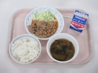 豚肉の生姜焼き　みそ汁