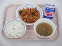酢鶏　春雨スープ