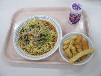 冷やし中華　青のりポテト　ブルーベリージョア