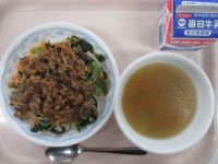 ビビンバ　中華スープ