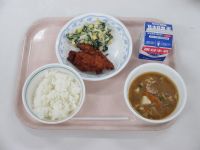 ササミの天ぷら　ツナサラダ　豚汁