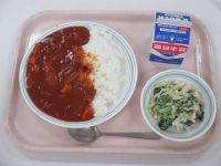 ハヤシライス　ポパイサラダ