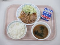 豚肉の生姜焼き　みそ汁