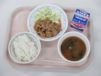 豚肉のしょうが焼き　みそ汁