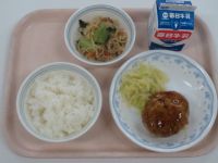 かわりハンバーグ・豚肉と切り干しの煮物