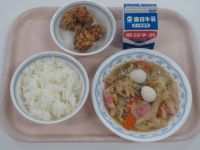 八宝菜・鶏肉の竜田揚げ