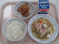 八宝菜・鶏の竜田揚げ