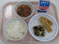 ちくわの磯辺揚げ・糸こんソテー・ツナ和え