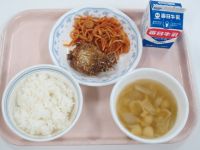 鶏肉のパン粉焼き・野菜スープ・ナポリタン