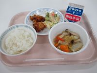 鶏肉のレモン煮・ポテトサラダ・白菜のスープ煮