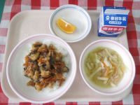 トリニータ丼・ジャーマンスープ・オレンジ