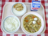 ごはん・牛乳・八宝菜・あげぎょうざ