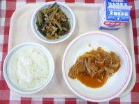 ごはん・牛乳・魚の野菜あんかけ・こんにゃくのきんぴら