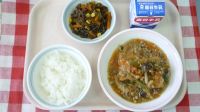 ごはん・牛乳・厚揚げの野菜あんかけ・糸コンソテー