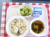 きんぴらずし・牛乳・ツナ和え・すましじる