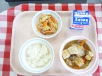 ごはん・牛乳・にくどうふ・うめごまあえ