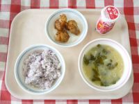 うめごはん・ジョア・とりてん・みそしる