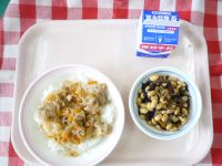 にくどんぶり・牛乳・だいずのいそに