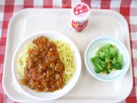 ミートスパゲティ・ジョア・ブロッコリーソテー