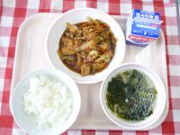 ごはん・牛乳・あつあげのみそいため・はるさめスープ