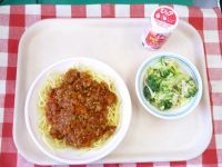 スパゲティミートソース・ジョア・ブロッコリーサラダ