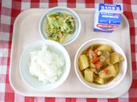 ごはん・牛乳・にくじゃが・わふうマヨネーズあえ