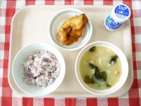 うめごはん・ジョア・とりてん・みそしる