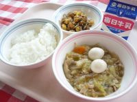 ご飯　牛乳　八宝菜　大豆とじゃこのごまがらめ