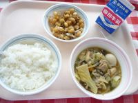 ご飯　牛乳　八宝菜　大豆とじゃこのごまがらめ