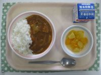 カレーライス、フルーツポンチ