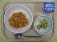 チキンライス、枝豆とツナのサラダ