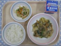 ご飯、チャプチェ、切干し大根の中華サラダ