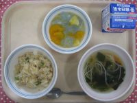 そぼろご飯、七夕そうめん汁、きらきらゼリー