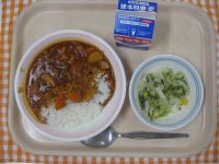 ハヤシライス、フレンチサラダ