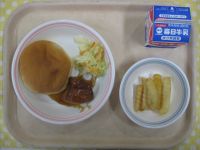 照り焼きチキンバーガー、フライドポテト