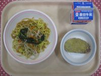 冷やし中華、さつまいも天ぷら