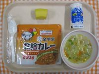 救急カレー、塩ちゃんこ汁、バナナ