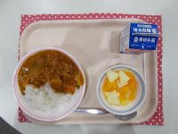 カレーライス、フルーツポンチ