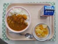 カレーライス、フルーツポンチ